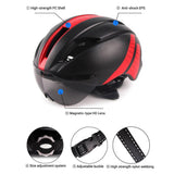 AeroX Bicycle Racing Helmet with Integrated Visor for Men-Women