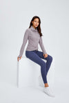 J-01 Long Sleeve Turtle-Neck Workout Gym Wear for Women by Wolph