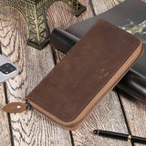 Otto Unisex Tall Leather Travel Wallet by Wolph