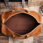 The Edler Retro Cowhide Shoulder Duffel Travel Bag by Wolph