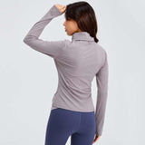 J-01 Long Sleeve Turtle-Neck Workout Gym Wear for Women by Wolph