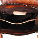 Retro CowHide Leather Travel Day Pack for Women