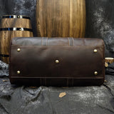 Otto Vintage-style Leather Weekender Duffel Bag by Wolph