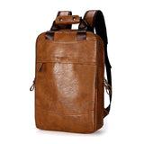 Otto-17 Faux Leather Unsex Travel Backpack by Wolph