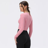 C-15 Workout Long Sleeve Shirt with Thumb-hole for Women by Wolph